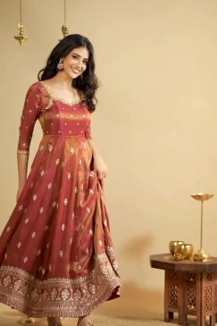 Anarkali Suit Is Luxury Clothing Considered To Be High Quality Made By Thread-Sequins Embroidery
