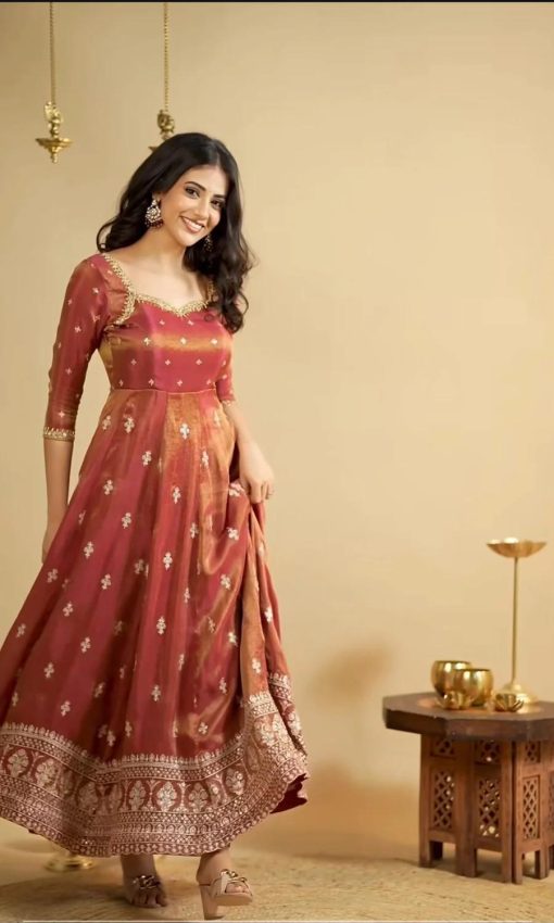 Anarkali Suit Is Luxury Clothing Considered To Be High Quality Made By Thread-Sequins Embroidery