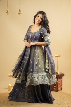Alternative view of Anarkali Suit Is Luxury Clothing Considered To Be High Quality Made By Thread-Sequins Embroidery