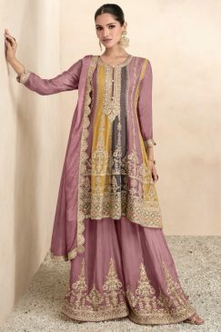 Multicolour Frock Style Palazzo Suit