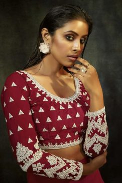 Alternative view of Red Embroidered Sangeet Lehenga Choli