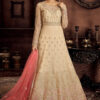 Beige Embroidered Bridal Anarkali Suit
