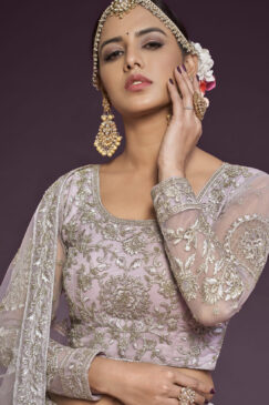 Alternative view of Orchid Net Sangeet Bridal Lehenga Choli