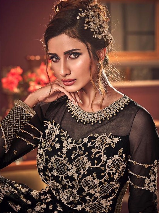 Black net frock design 2019 top