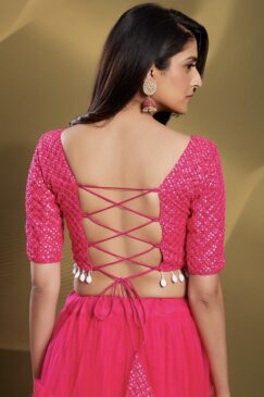 Alternative view of Pink Net Lehenga Choli