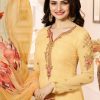 Prachi Desai Yellow Georgette Straight Suit