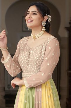 Alternative view of Multicolour Georgette Anarkali Suit