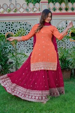Beautiful Partywear Sharara Suit