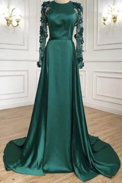 Luxury A-Line Beaded Moroccan Evening Dress