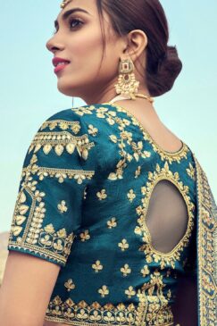 Alternative view of Blue Heavy Silk Lehenga Choli