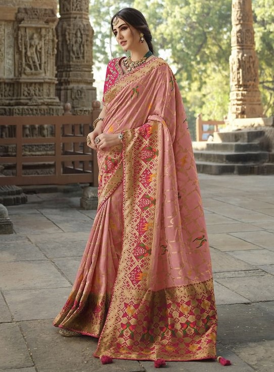 Light pink deals bridal saree