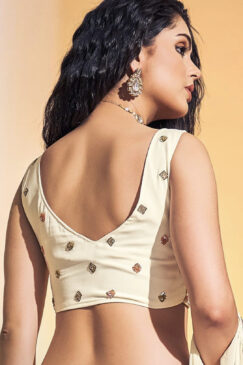 Alternative view of Off Cream Party Wear Lehenga Choli