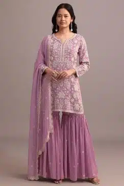 simple partywear dress in georgette fabric