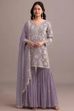 simple partywear dress in georgette fabric