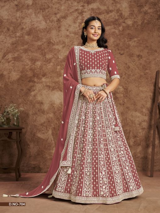 Beautiful Georgette Fabric With Thread and Sequins Work