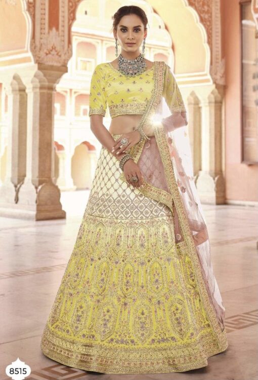 Yellow Heavy Bridal Lehenga Choli