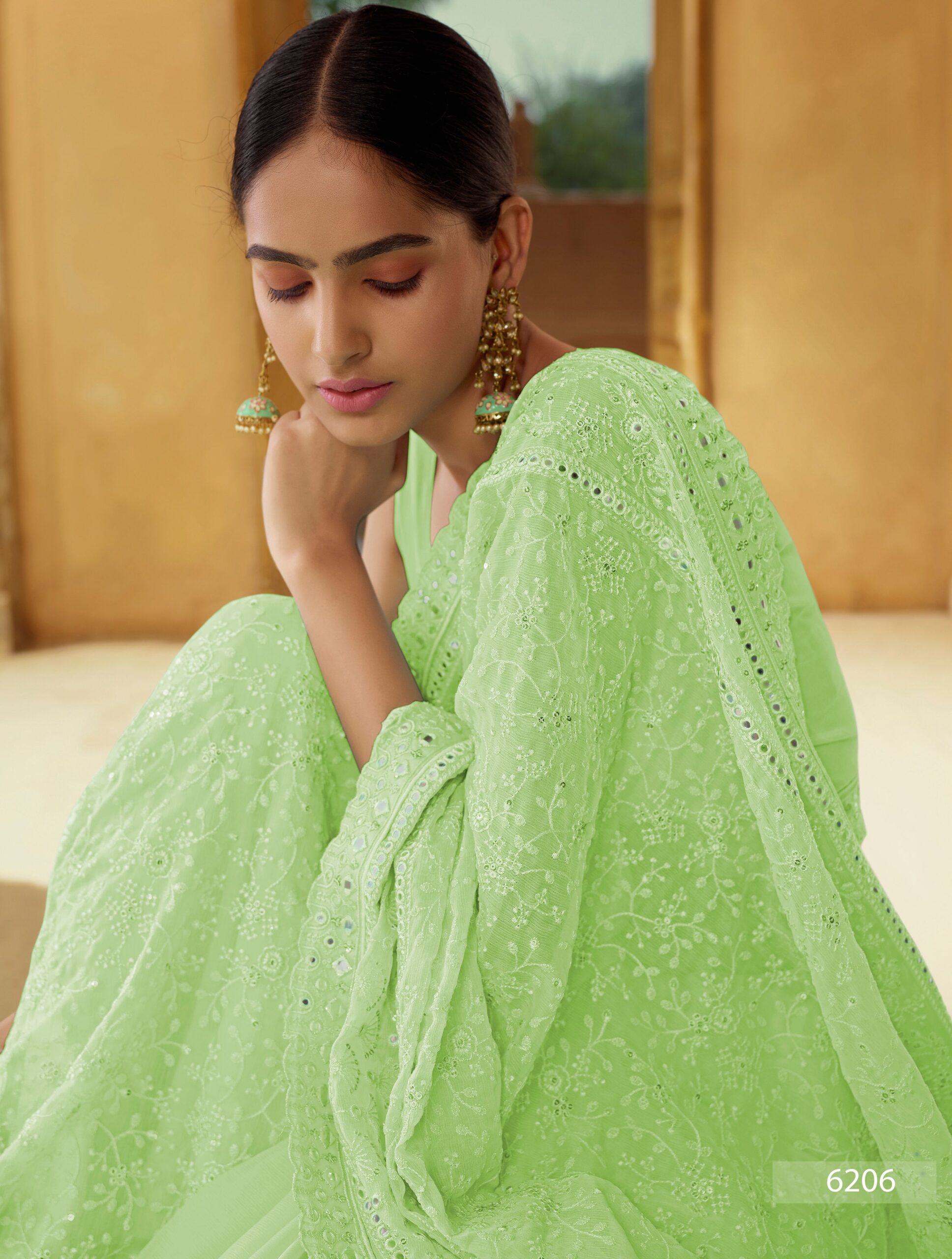 Parrot Green Wedding Saree Sarees Designer Collection
