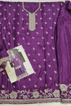 Alternative view of Heavy Partywear Dress in Chinon Fabric