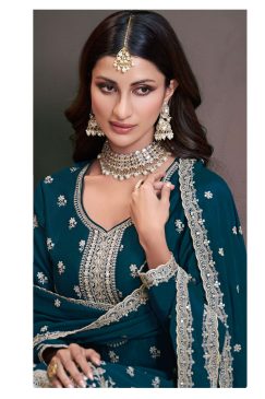 Alternative view of Heavy Partywear Dress in Chinon Fabric