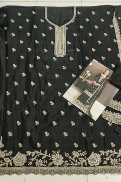 Alternative view of Heavy Partywear Dress in Chinon Fabric