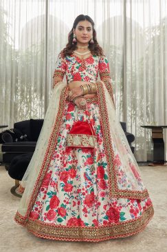 Alternative view of Modern Floral Lehenga Choli For Wedding Function