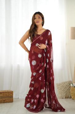 Buy Now Partywear Georgette Fabric Saree