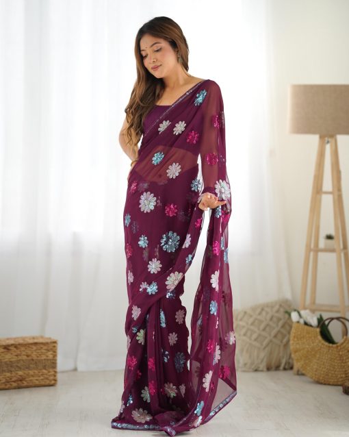 Beautiful Wedding Georgette Fabric Saree