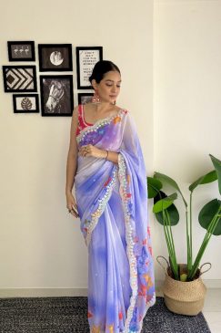 Beautiful Partywear Saree In Georgette Fabric