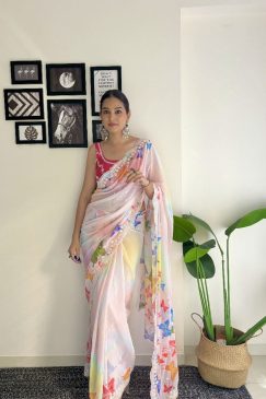 Beautiful Kitty Party Saree In Georgette Fabric