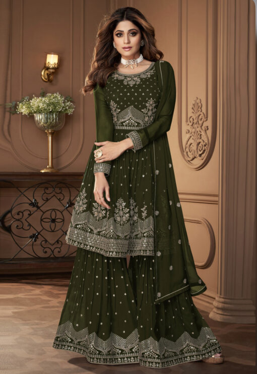 Mehendi Georgette Sharara Suit