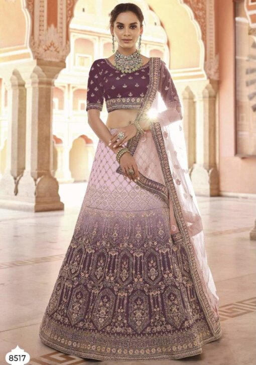 Wine Heavy Bridal Lehenga Choli
