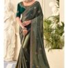 Mehendi Green Silk Designer Saree