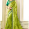 Light Green Silk Designer Saree
