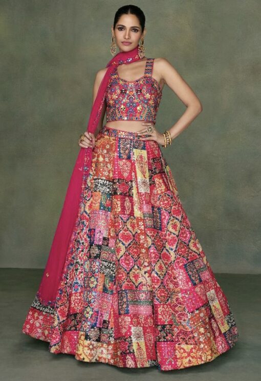 Pink Embroidered Designer Lehenga Choli