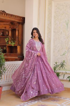 Festival Long Gown and Dupatta for partywear