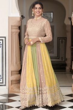 Multicolour Georgette Anarkali Suit