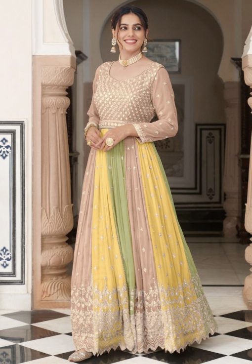 Multicolour Georgette Anarkali Suit