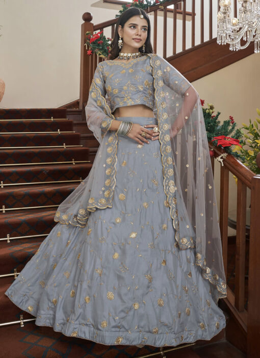 Grey Sangeet Lehenga Choli