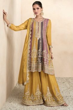 Multicolour Frock Style Palazzo Suit