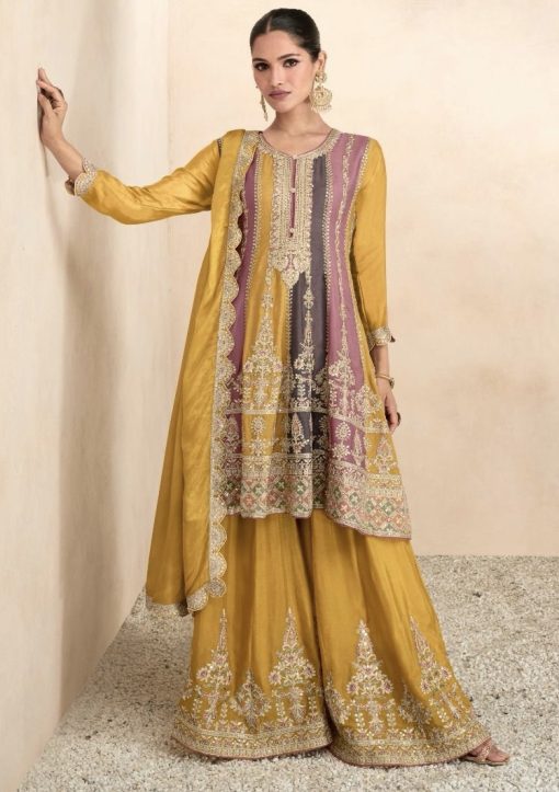 Multicolour Frock Style Palazzo Suit
