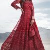 Wild Cherry Embroidered Net Party Wear Anarkali Suit