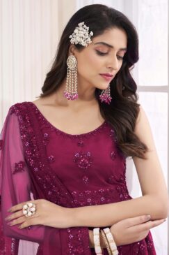 Alternative view of Pink Party Wear Lehenga Choli