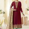 Ayesha Takia Maroon Georgette Straight Suit