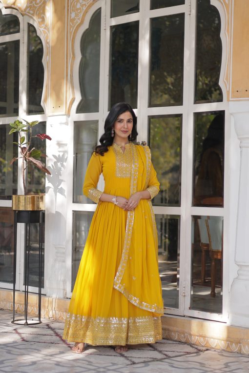 Ready To Shine With These Stunning Outfit Made From Georgette And Sequins Embroidered Work