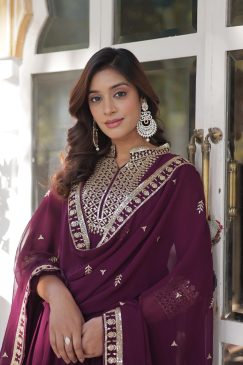 Alternative view of Ready To Shine With These Stunning Outfit Made From Georgette And Sequins Embroidered Work