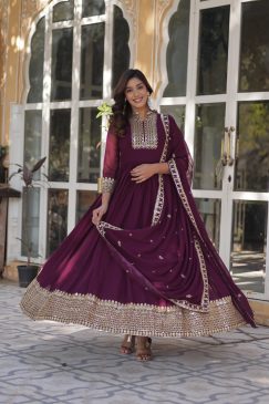 Ready To Shine With These Stunning Outfit Made From Georgette And Sequins Embroidered Work