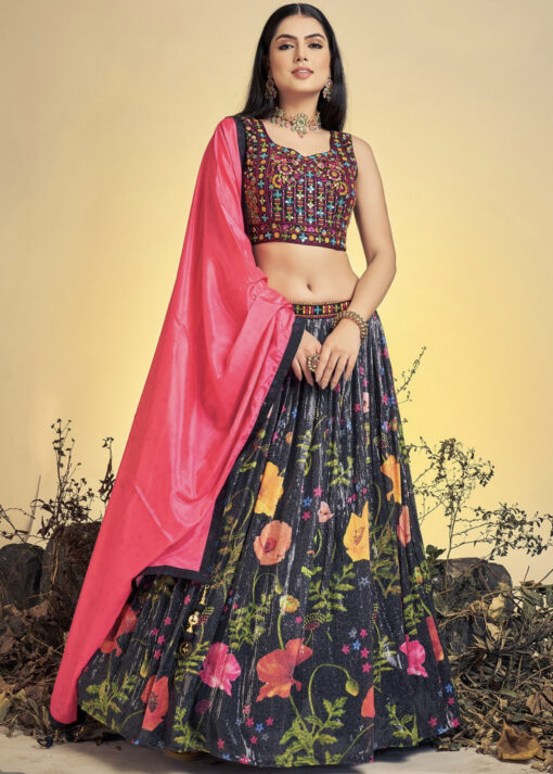 Black Party Wear Lehenga Choli