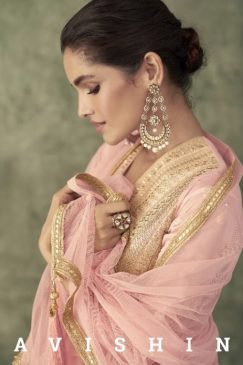 Alternative view of Pink Embroidered Anarkali Suit