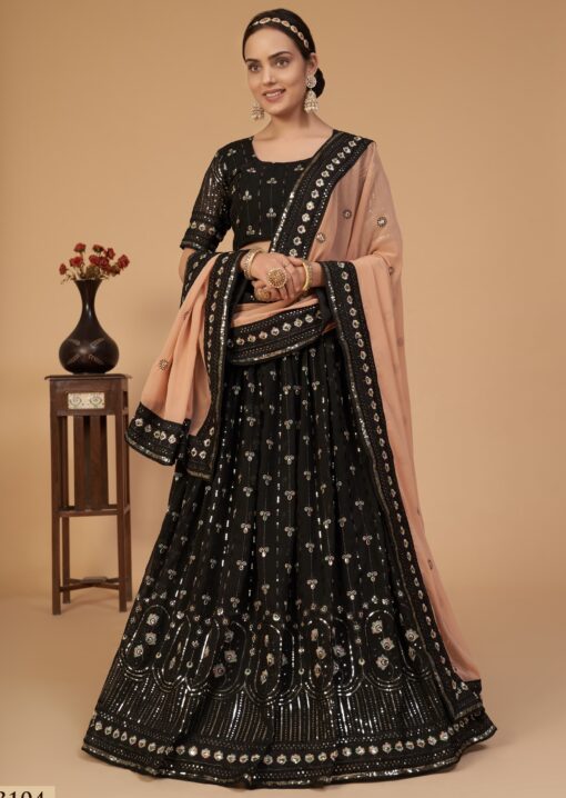 Black Georgette Lehenga Choli