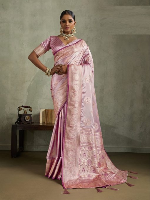 Party Wear and Festival Wear Beautiful Satin Silk Fabric Saree
